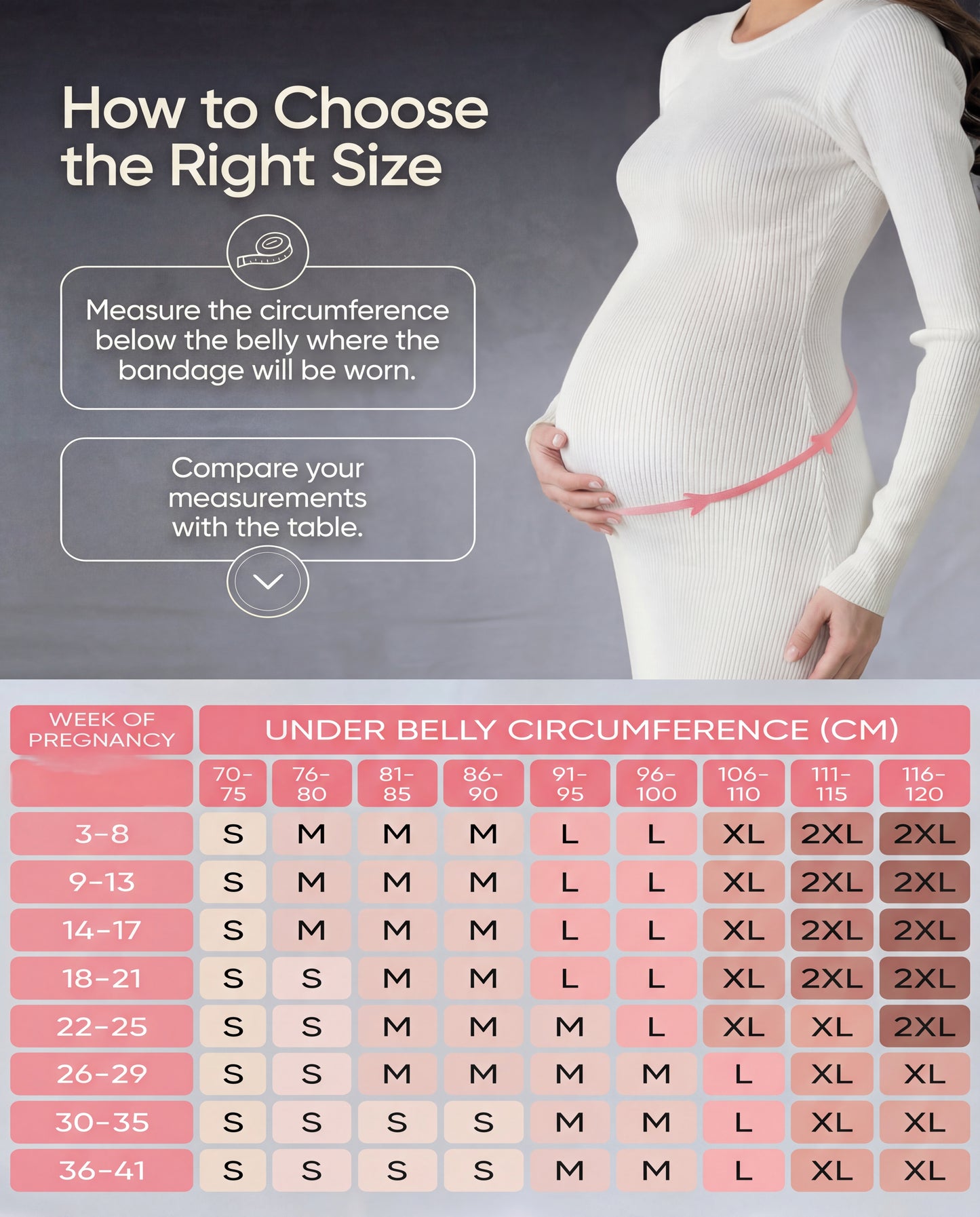Belly support bandage for pregnant women